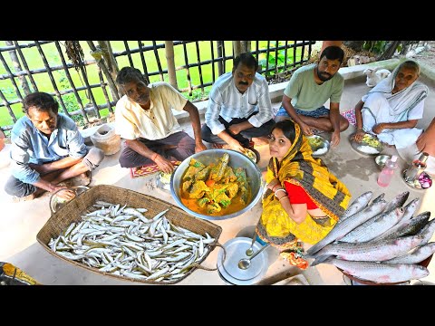 দামোদর নদীর সেরা উড়ালা মাছ রান্না সঙ্গে নদীর চেলা মাছের করাইভাপা | River ondal fish & small fish