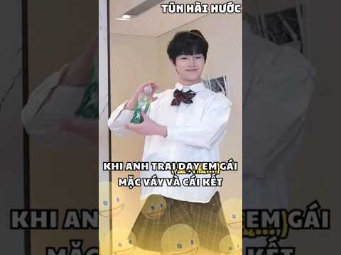 Khi anh trai dạy em gái mặc váy và cái kết | Tũn Hài Hước #shorts #tunhaihuoc