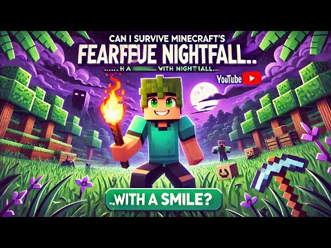 Can I Survive Minecraft's Fearsome Nightfall... with a Smile? #minecraft