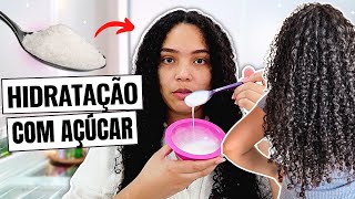 HIDRATAÇÃO COM AÇUCAR PRO CABELO +BRILHO E MENOS FRIZZ | Andreza Siqueira