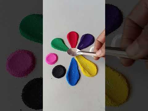 simple Rangoli, satisfying rangoli, Easy rangsatisfying #asmroli, Tricks and tips,ASMR#rangol