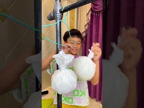 Lucas creó en casa una lámpara increíble con esfuerzo e imaginación!😍😲#shorts