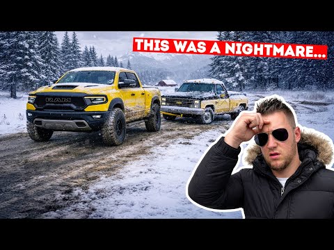 Towing a Stranded 1979 Chevy Dually With my Ram TRX!!! *EVERYTHING WENT WRONG*