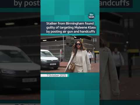 Stalker found guilty of targeting Myleene Klass by posting air gun and handcuffs #shorts #itvnews