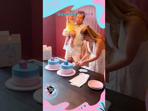 Twins Gender reveal with Cake 🎂❤️💙
