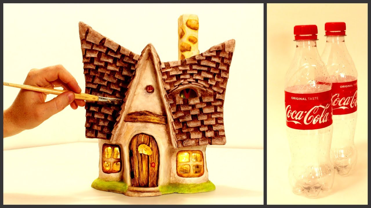 DIY Little Fairy House Lamp Using Coke Plastic Bottles - Creative Mom