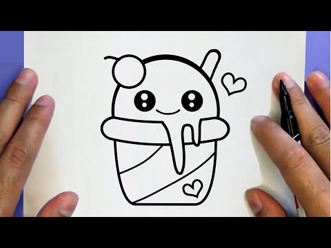 HOW TO DRAW A CUTE ICE CREAM, STEP BY STEP, DRAW Cute things