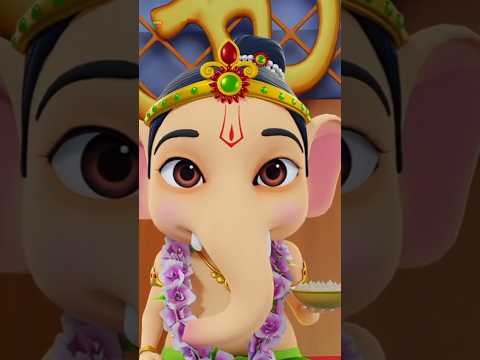 गणपति बप्पा मोरया, Ganpati Bappa Morya, Ganesh Chaturthi Songs for Kids #shorts #ganpatibappamorya
