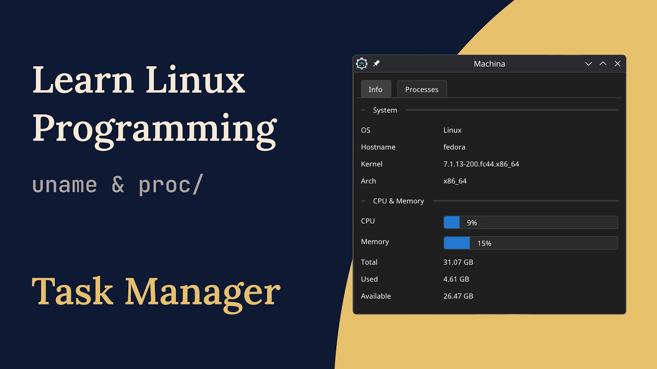 Learning Linux System Programming by Building a Task Manager video thumbnail