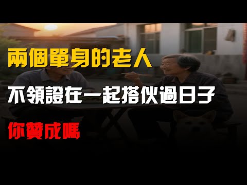兩個單身的老人,不領證在一起搭夥過日子,你贊成嗎