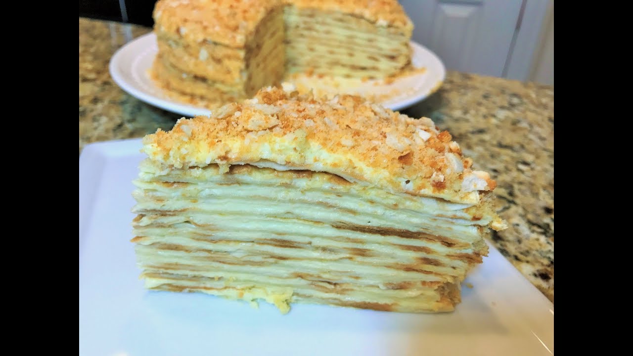 Торт Без Выпечки НАПОЛЕОН. слоёный, настоящий. No Bake Napoleon Cake.