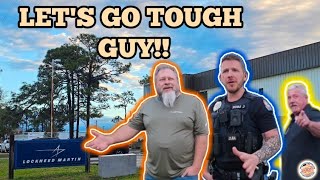 TOUGH GUYS CRY OVER ME RECORDING AND *GET OWNED* POLICE BLOCK LANE OF TRAFFIC CAUSING HAZARD ON ROAD