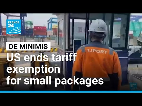 YouTube video thumbnail: US Ends Tariff Exemption for Small Packages Shipped Globally