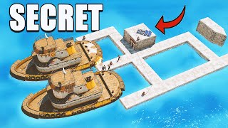 YouTube thumbnail for Ser Winter's video titled 'We Built A SECRET BASE For Our BATTLESHIPS in Rust'