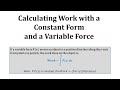 Work and Force Calculations