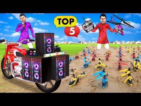 DJ Motorbike Wala 100 RC Helicopters Best Top Comedy Videos Collection Hindi Kahaniya Moral Stories