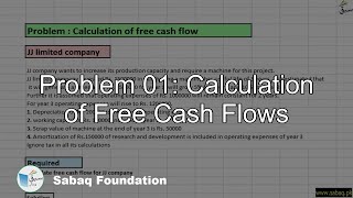 Problem 01: Calculation of Free Cash Flows
