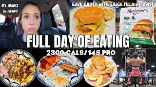 It's Heavy on My Heart💔Full Day of Eating 2300 Calories🖤Chick Fil A Night