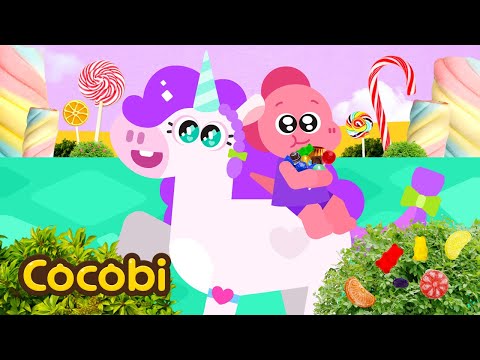 ¡Vamos a la Tierra Mágica!🍭🌈 | Unicornio Tierra de Caramelos | Canciones Infantiles | Cocobi