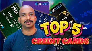 TOP 5 BEST CREDIT CARDS 2025 SBI Best Cashback Credit card Best Fuel Credit Card Malayalam