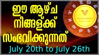 വാരഫലം ഈ ആഴ്ച നിങ്ങള്ക്ക് എങ്ങനെയായിരിക്കും July 20th to 26th July #vedicastrotimes