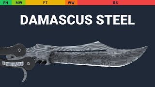 Butterfly Knife Damascus Steel Wear Preview