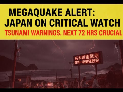 ALERT! Japan is on alert for a possible mega quake after a magnitude 7.5 tremor. #earthquake #japan poster