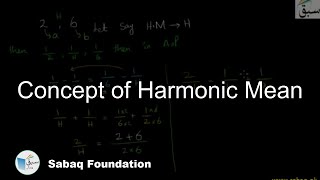 Concept of Harmonic Mean