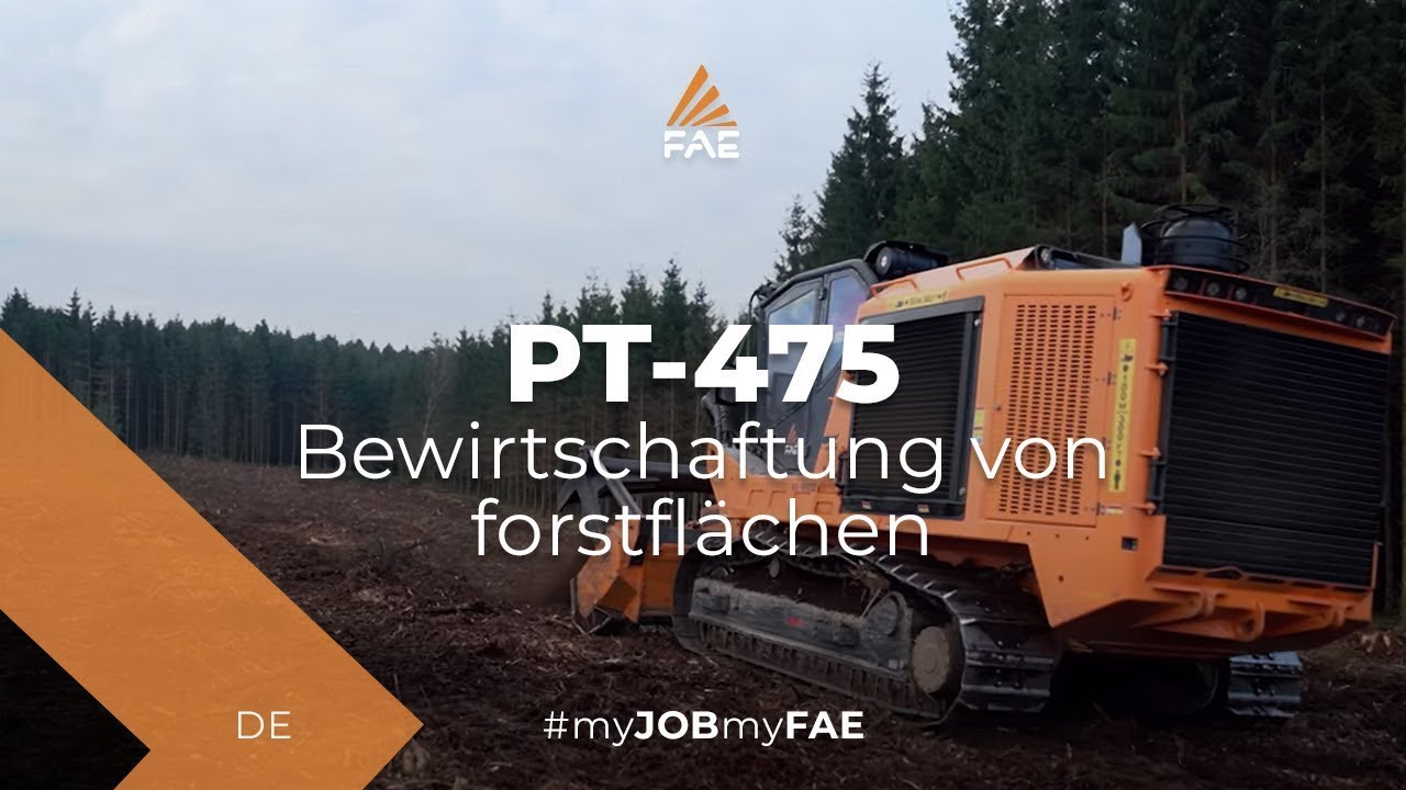 Video - FAE PT-475 - Wie mehrere Hektar Gelände mit dem FAE PT-475 und dem Mulcher 500/U schnell bereinigt werden können