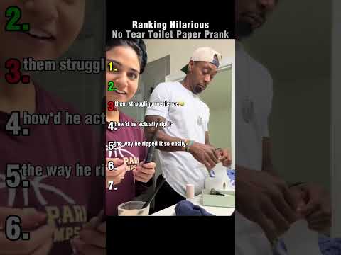 Ranking Hilarious No Tear Toilet Paper Prank #tiktok #usa #toiletprank #prank