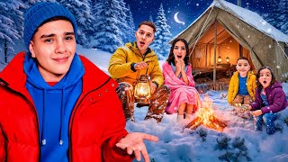 24 HORAS ACAMPANDO EN LA NIEVE ⛄️ 
