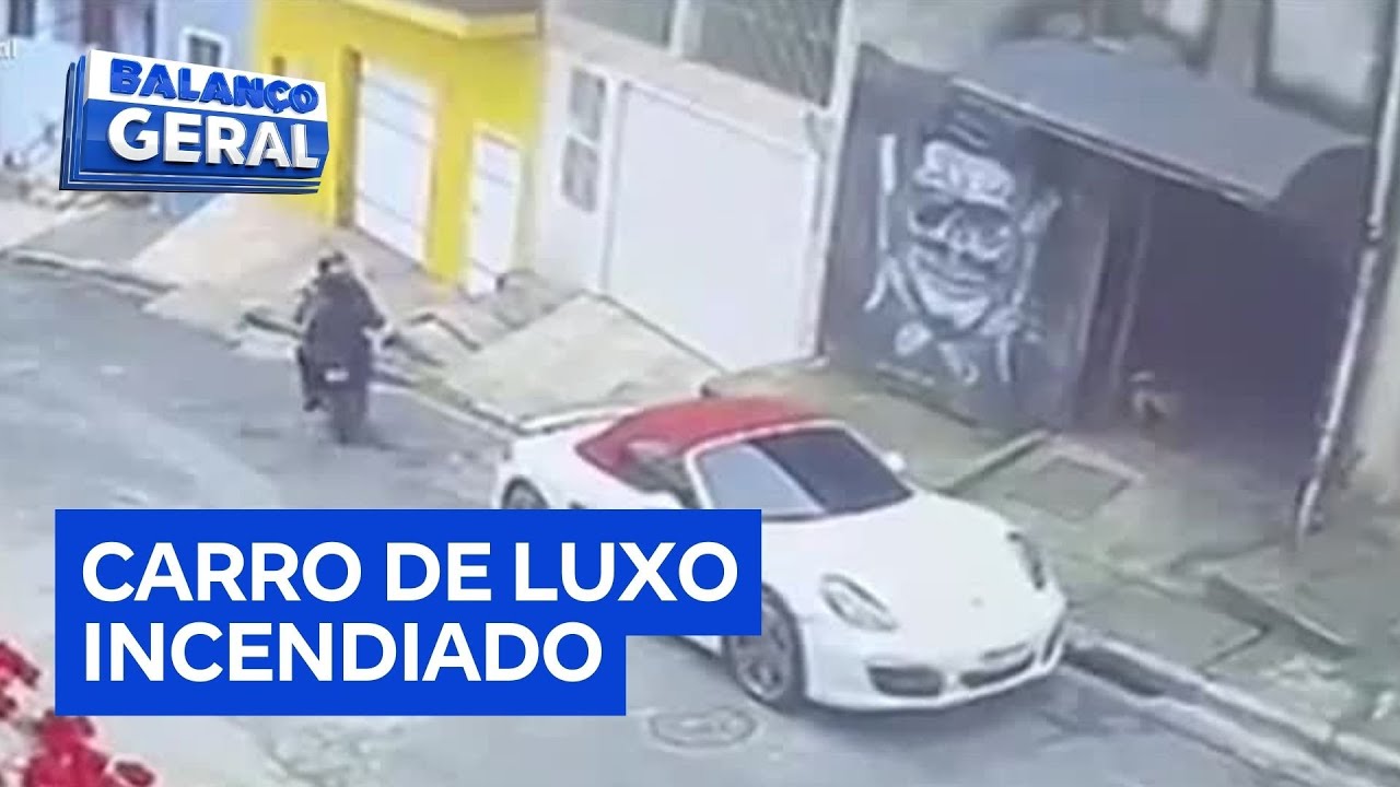 Polícia trabalha para identificar criminosos que incendiaram carro de luxo em São Paulo
