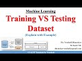 Machine Learning Testing and Training Concepts