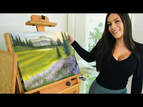 ASMR Relax and Oil Paint With Me, Part 2 | Brush Sounds, Soft Speaking, Whispers