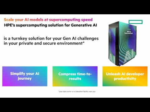 Scale your AI models with HPE’s supercomputing solution for Generative AI | Chalk Talk