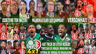 TORCIDAS DO BRASIL AO PALMEIRAS 4X1 INTERNACIONAL COM HAT TRICK DO VÍTOR ROQUE E QUER SER CAMPEAO