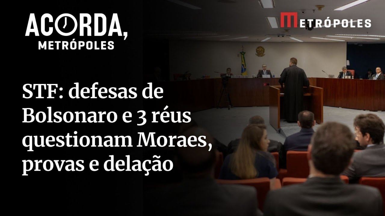 Defesas de Bolsonaro e 3 réus questionam Moraes provas e delação no segundo dia de julgamento
