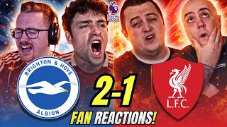Liverpool Fans UNCENSORED🤬Reactions to Brighton 2-1 Liverpool | Premier League Fan Reactions