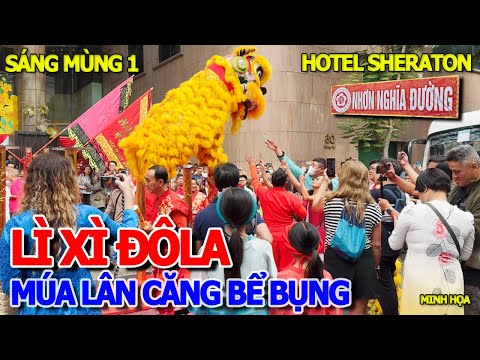 CHEN NHAU CHO TIỀN - MÚA LÂN ĂN LÌ XÌ "CĂNG BỂ BỤNG" VIỆT KIỀU CHO ĐÔLA NHIỀU CHƯA TỪNG THẤY