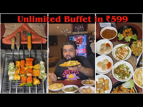 Unlimited Veg & NonVeg Buffet in ₹599 || Best Buffet in Delhi | Honest Review - Motu Ka Review ❤️