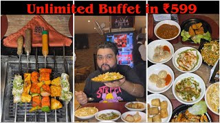 Unlimited Veg & NonVeg Buffet in ₹599 || Best Buffet in Delhi | Honest Review - Motu Ka Review ❤️