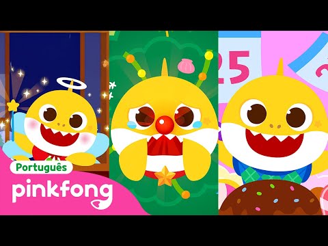 🎄 3 Contos de Natal do Bebê Tubarão | Desenho Animado | +Completo | Pinkfong! Canções para Crianças