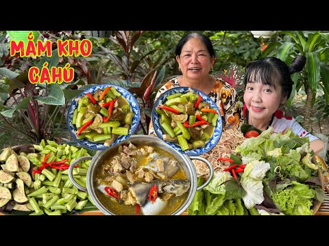 Mùng 10 Mẹ Mình Kho Nồi Mắm Kho Cá Hú Chấm Với Các Loại Rau Ăn Cơm Ngon Hết Sẩy | Huỳnh Như Vlogs