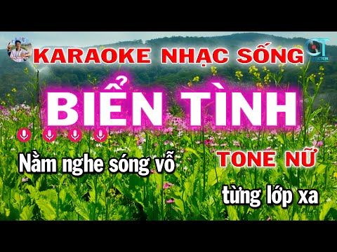 Karaoke Nhạc Sống Biển Tình Tone Nữ | Công Minh