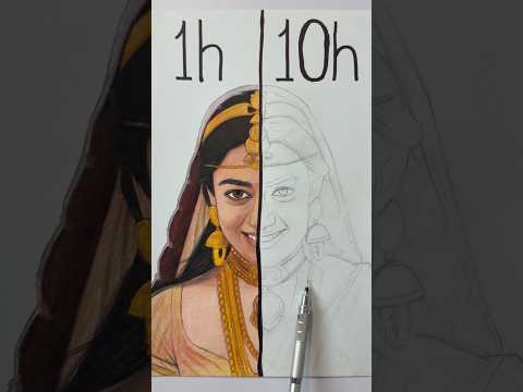 Rashmika Mandanna Wedding Drawing 😍 | Virosh Marriage #Shorts #RashmikaMandanna #VijayDeverakonda