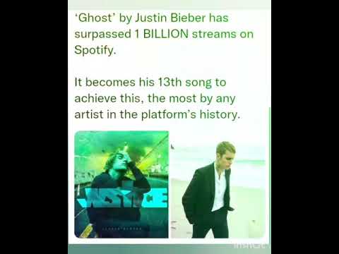 Ghost’ by Justin Bieber has surpassed 1 BILLION streams on Spotify.