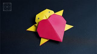 Origami Heart Turtle Easy Tutorial step by step | How to Make a Paper Heart Turtle