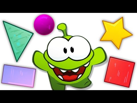 Recortar formas y patrones de geometría | Aprenda formas y tamaños con Om Nom