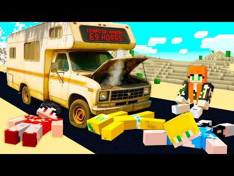 Passamos 72 HORAS na ESTRADA do minecraft