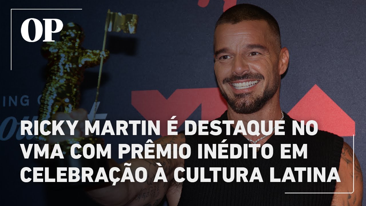 Ricky Martin é destaque no VMA com prêmio inédito em celebração à cultura latina